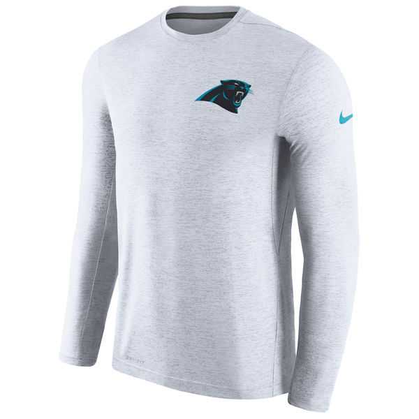 Men's Carolina Panthers Nike White Coaches Long Sleeve Performance T-Shirt,We sell and wholesale Men's Carolina Panthers Nike White Coaches Long Sleeve Performance T-Shirt on line form chian!